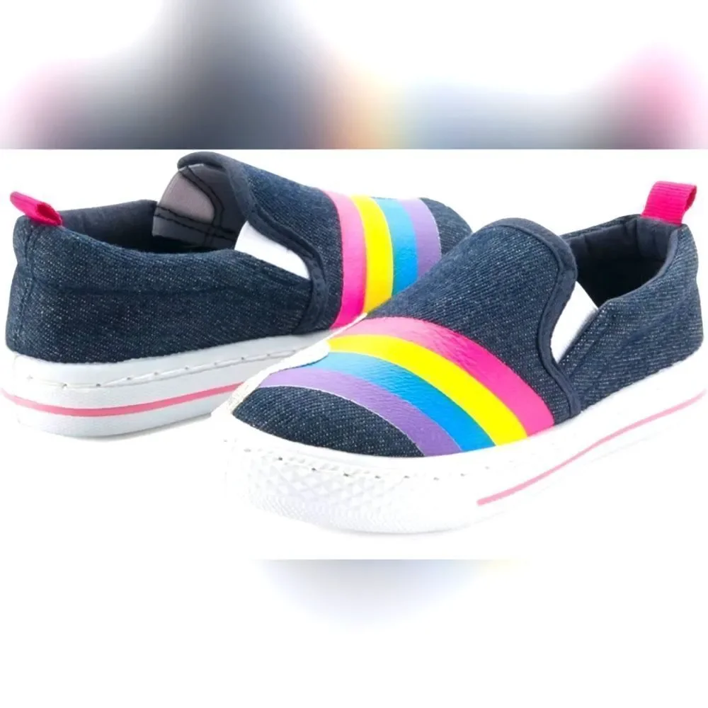 (19-3960)  K KomForme Toddler Slip on Canvas Sneakers Sz 1